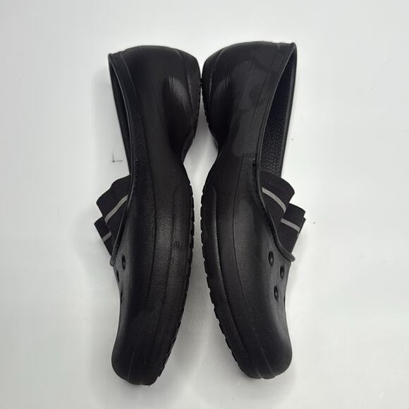 Crocs Juneau Black Loafer Lightweight Comfort Shoes Croclite S-305 Sz 10 - Picture 4 of 9